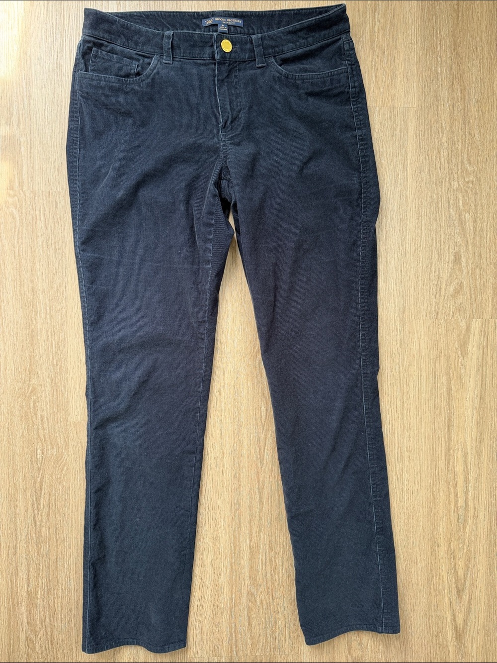 Brooks Brothers 346 Natalie Fit Black Stretch Corduroy Pants Size 6